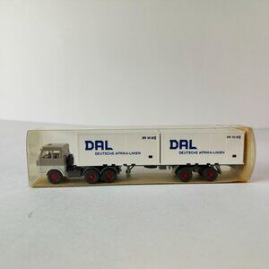 Wiking HO Scale Norm-Container Sattelzug Model No. 521 DAL Truck & Trailer